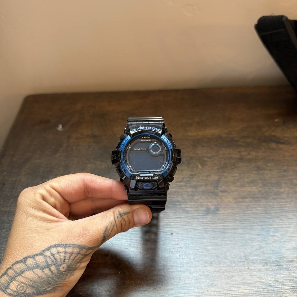 Casio G-Shock GR-8900A 3285 Tough Reverse Black Blue Dial Watch